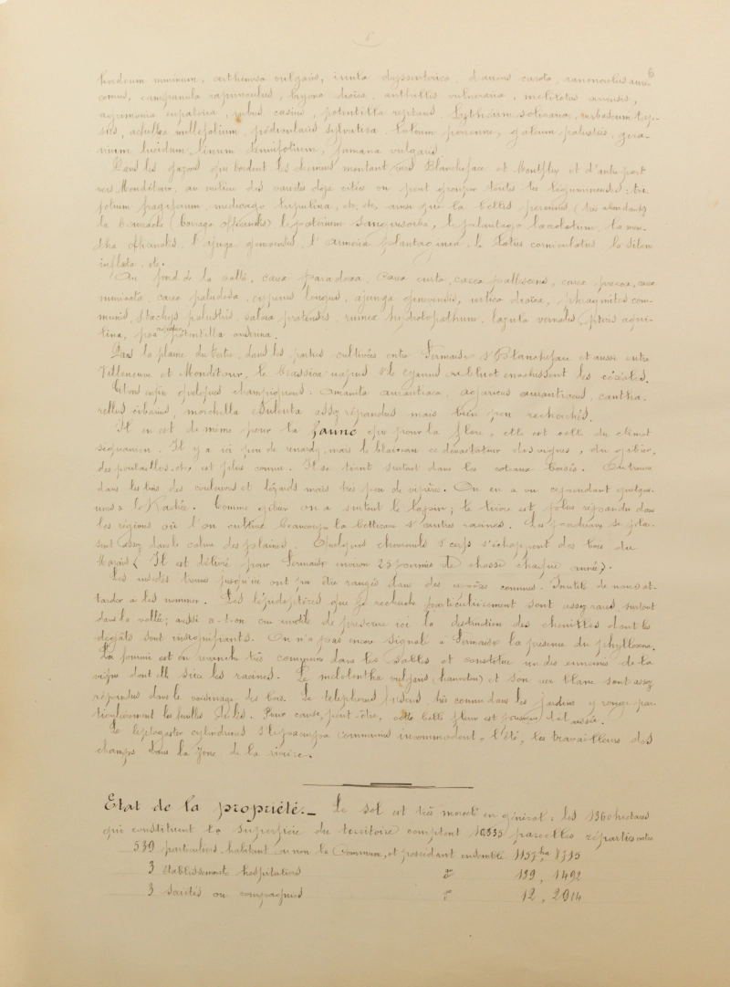 Manuscrit original de Martin Eugène Legrand, feuillet 6/36